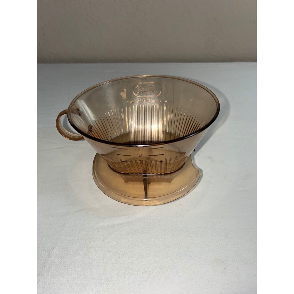 Vintage Melitta No. 4 Coffee Filter Plastic 1-Hole Pour Over Brewer 1970s Retro